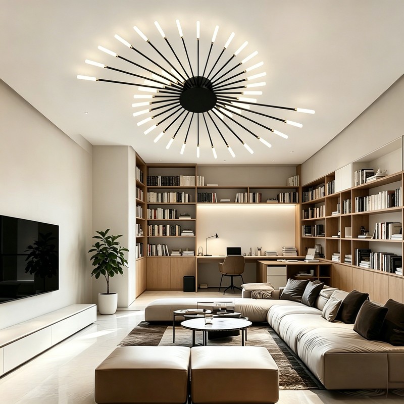 Modern Indoor Firework LED Ceiling Light Flush Mount Decor Dining Room Lighting gallery