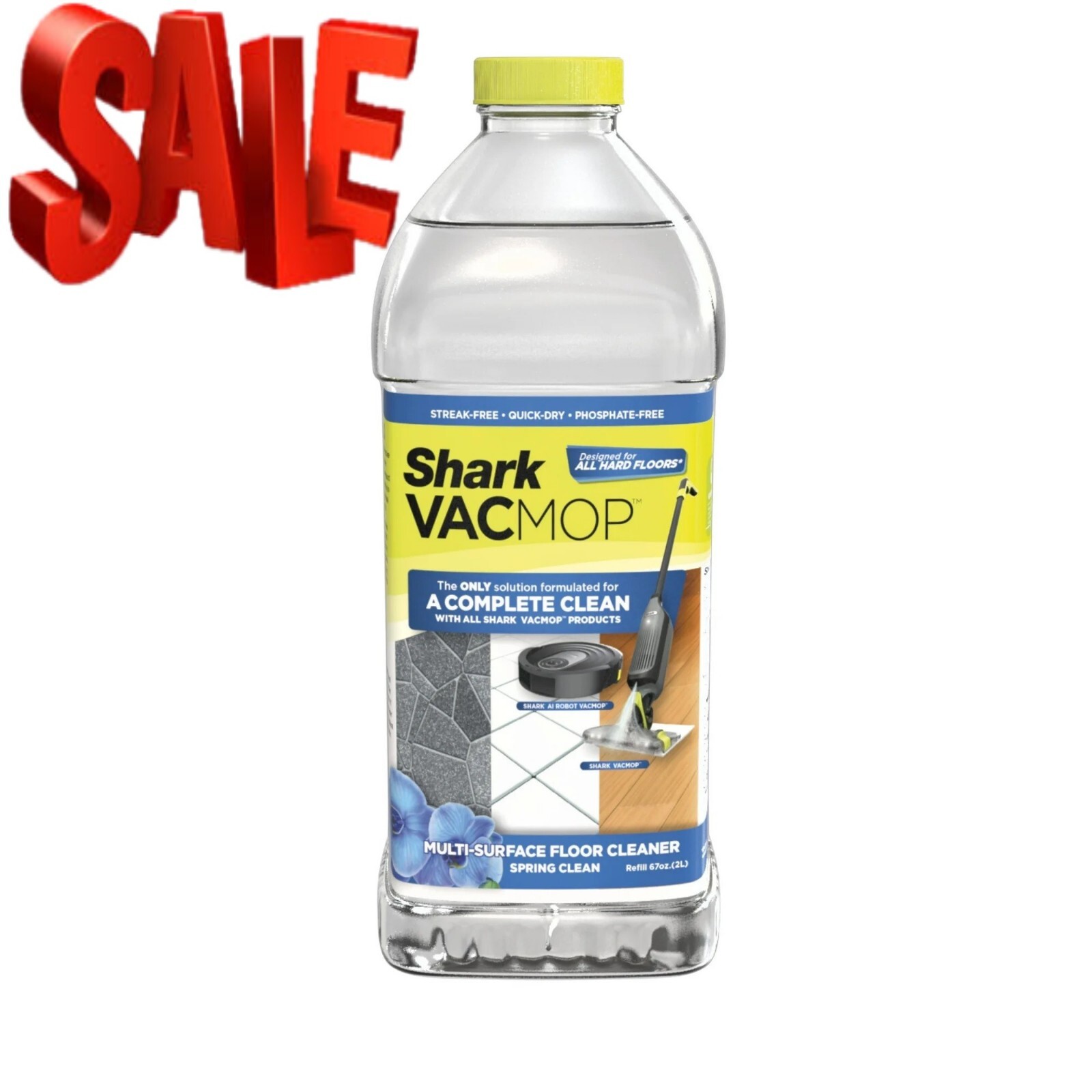 Shark VACMOP Multi-Surface Cleaner Refill 2L bottle, Spring Clean Scent, VCM60 gallery