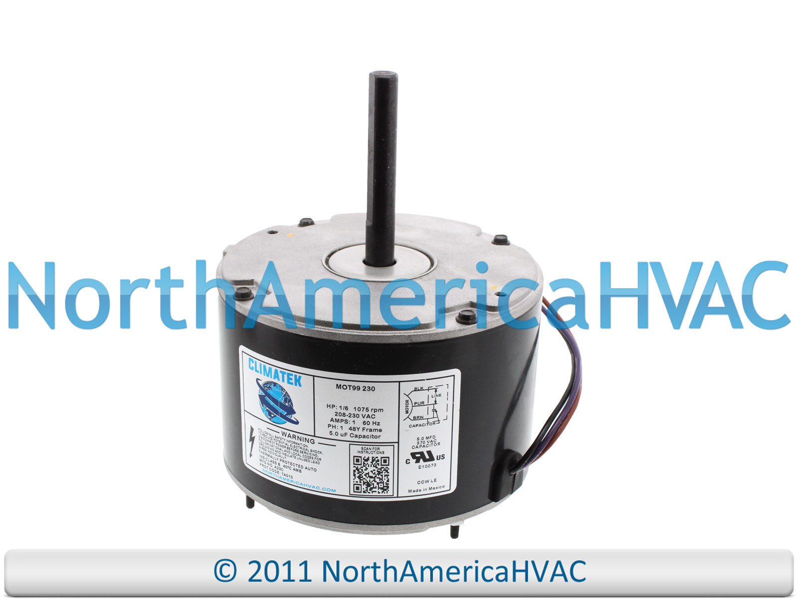 ClimaTek Condenser Fan Motor Replaces GE Genteq 5KCP39BGP870S 5KCP29ECA033S gallery