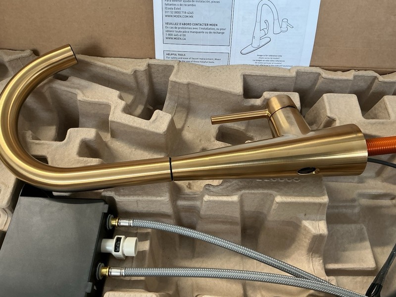 NEW Moen 7864EWBG Sleek Touchless Pulldown Kitchen Faucet Brushed Gold B171 gallery