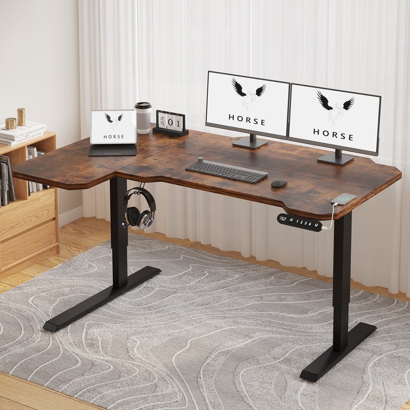 59“ Modernchamp L-Shaped Electric Standing Desk Height Adjustable Lifting Table gallery