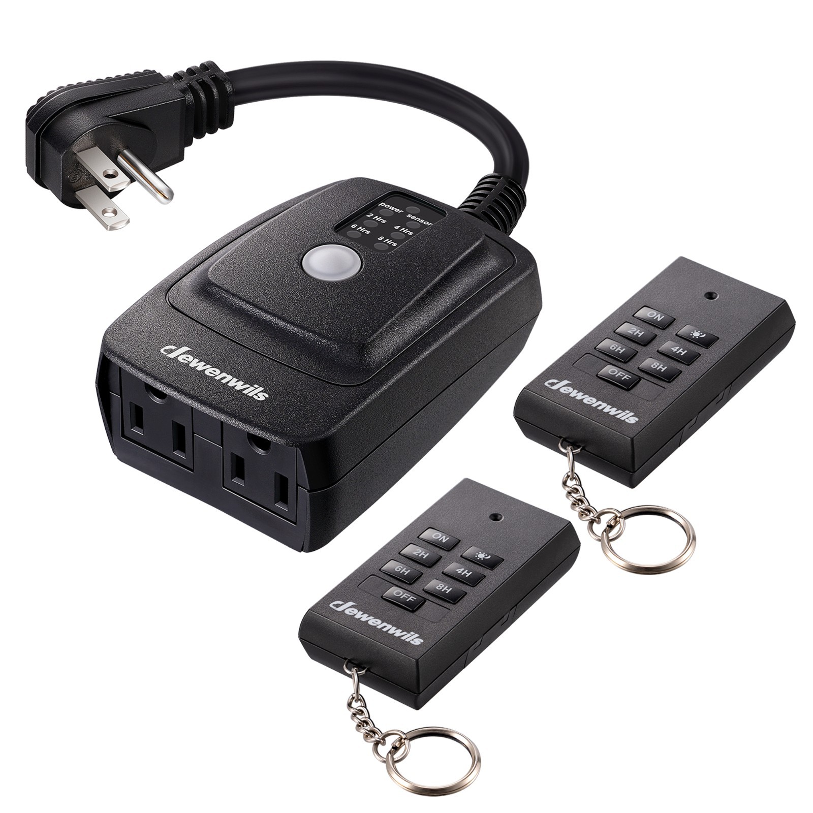 DEWENWILS Light Sensor Timer Waterproof, Plug in Timer Switch, 100 ft Range gallery