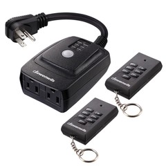 DEWENWILS Light Sensor Timer Waterproof, Plug in Timer Switch, 100 ft Range
