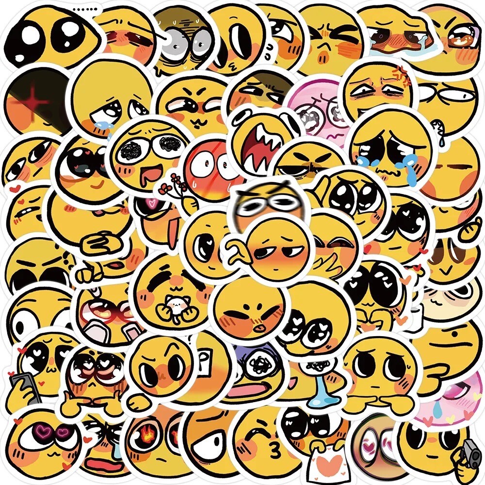 20 Random Smiley Face Yellow Emoji Stickers Decals Hydro Car Yeti Free Shipping! gallery