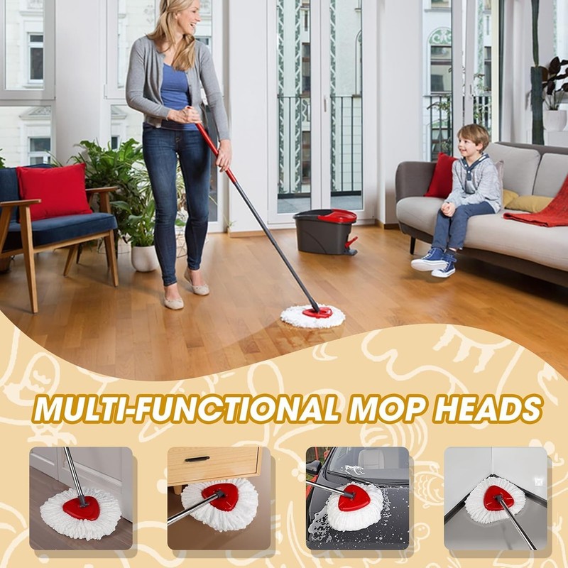 20-Pack Microfiber Spin Mop Replacement Heads for EasyWring Cleaning Systems gallery