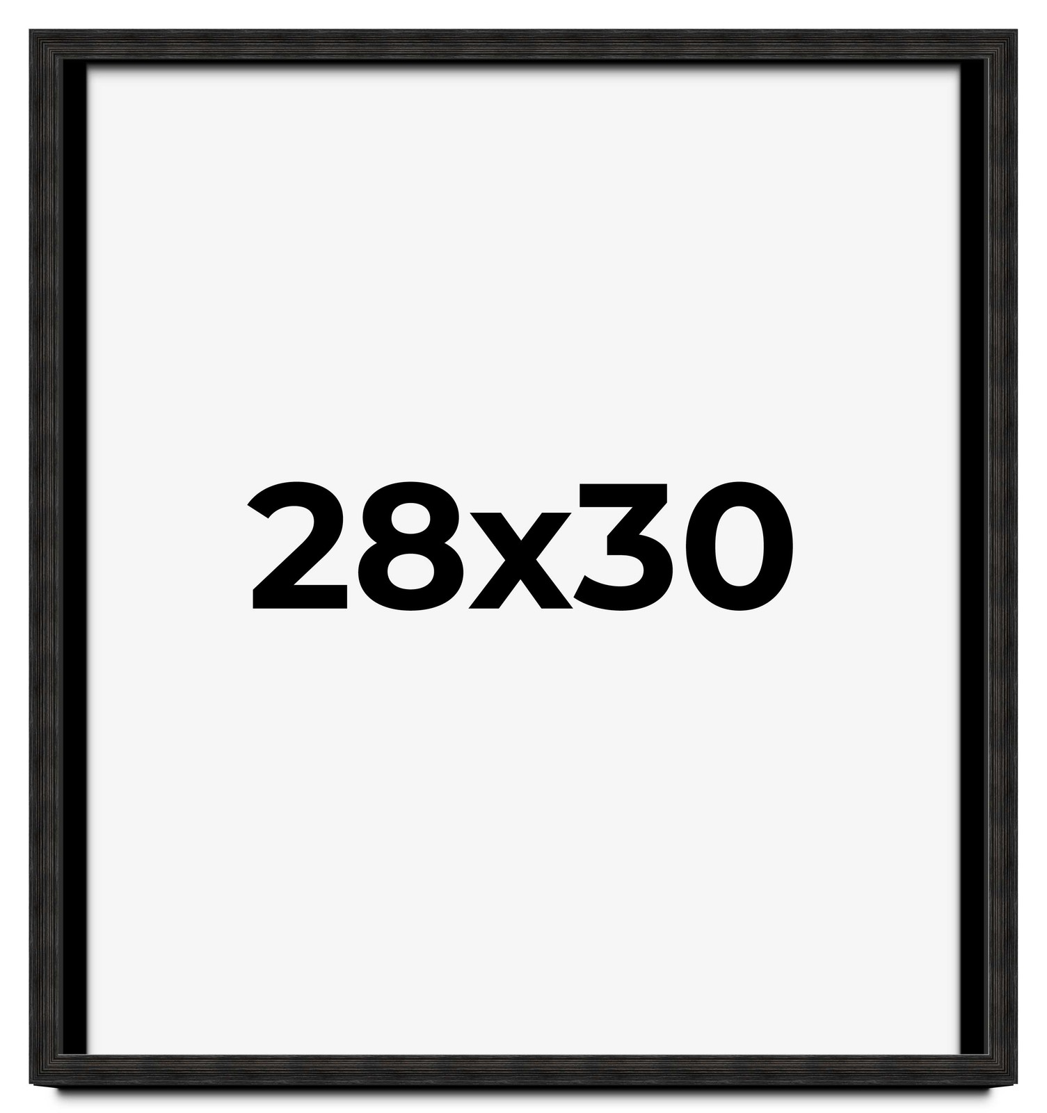 28x30 Shadow Box Black Rustic Barnwood Display Frame | 1.125 Inch Deep | 0.875 gallery