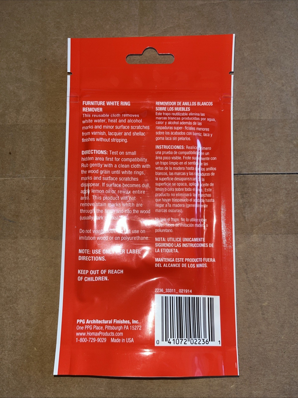 Homax No Scent White Ring Remover 1 pk Wipes gallery