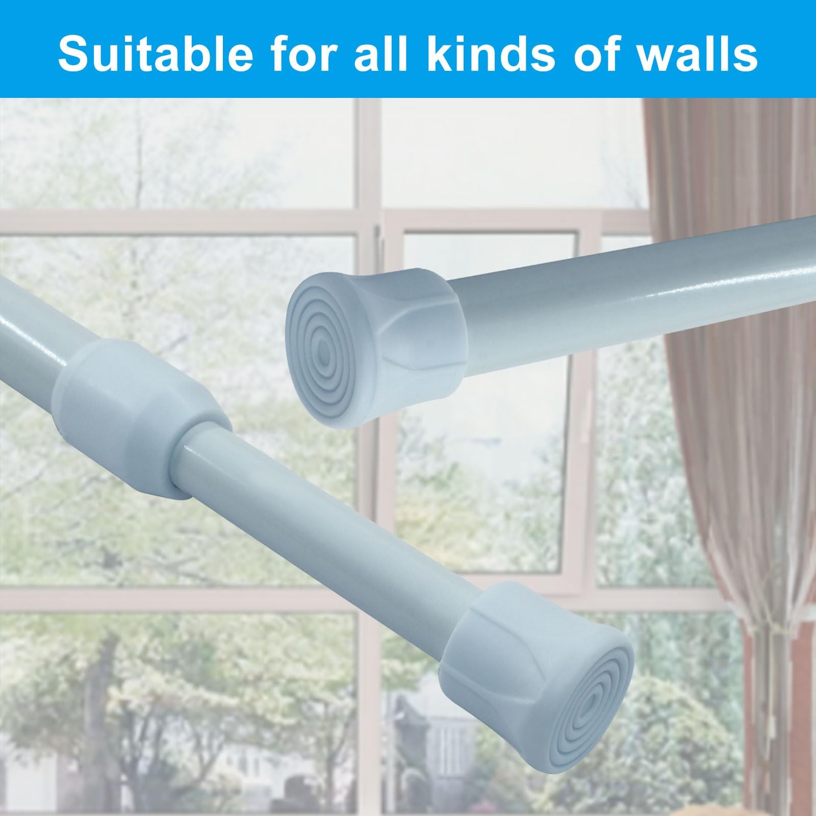 Window Security Bar, 2 Pack Window Security Bars Adjustable Sliding Glass Door L gallery
