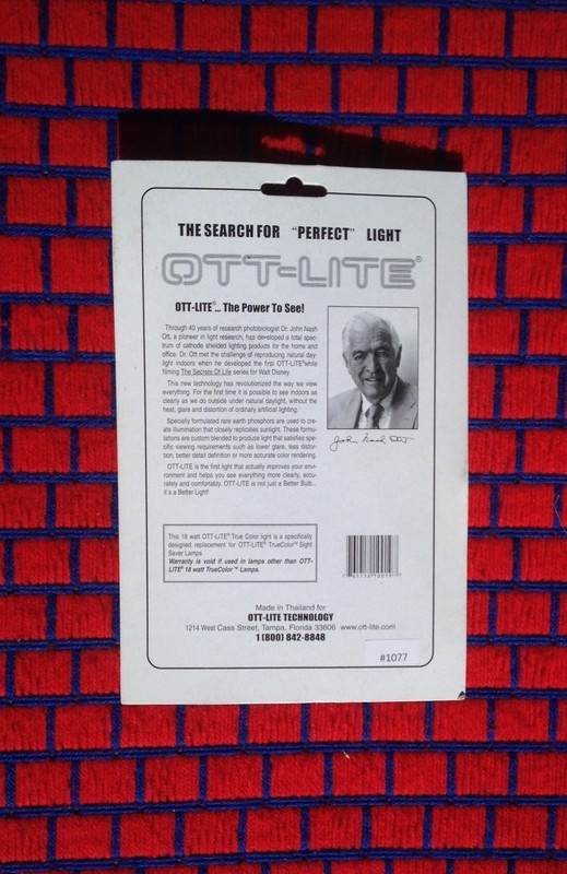 genuine OTT-LITE fluorescent 18w light bulb 930lm lamp 4 pin type B new PL18-B gallery