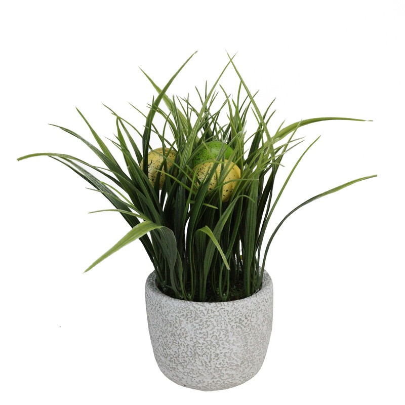 Northlight 10" Artificial Spring Time Easter Grass and Egg Floral Arrangement gallery