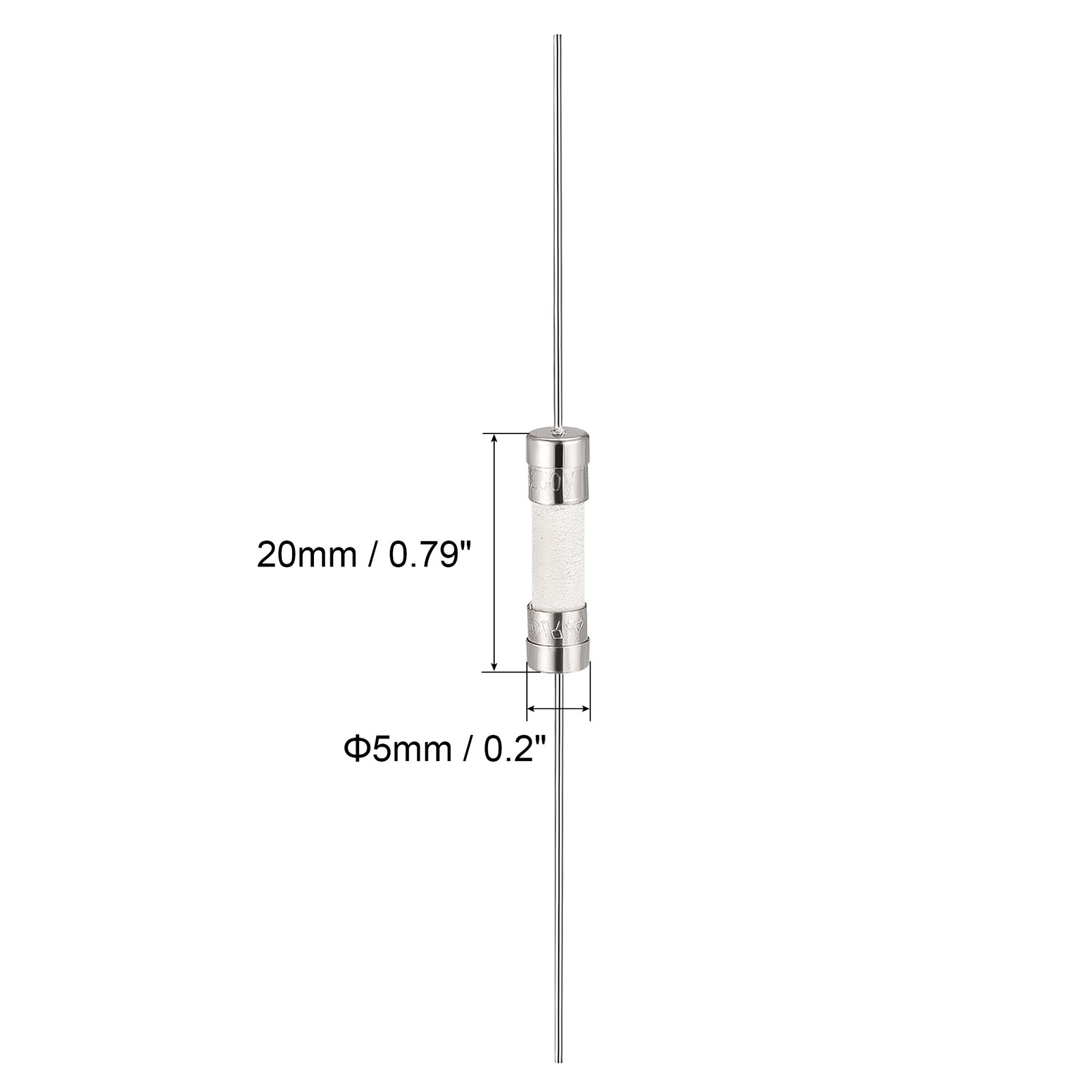 10Pack Slow Blow Fuse Time Delay Wire Ceramic Fuses 5mm x 20mm 250V T10A gallery
