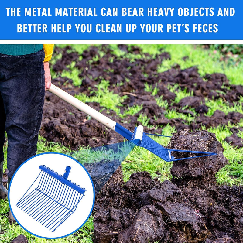 2 Pack Manure Fork Replacement Head Metal Pitchfork Horse Manure Rake Garden Pit gallery