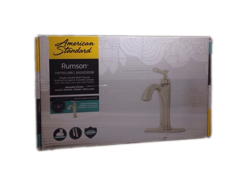 American Standard Rumson Single Hole 1-Handle Bathroom Faucet in Brushed Nickel gallery