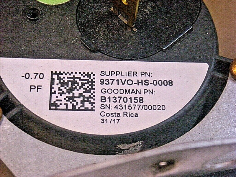FIMAG1- Goodman Y3L248B01 Draft Inducer Motor w/ CBB61 RoHS cap + B1370158 pr sw gallery
