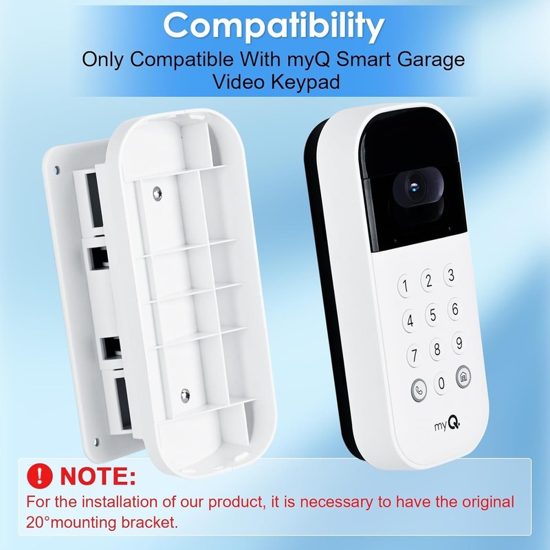 Garage Door Camera Mount Swivel Bracket Adjustable Angle for myQ Video Keypad gallery