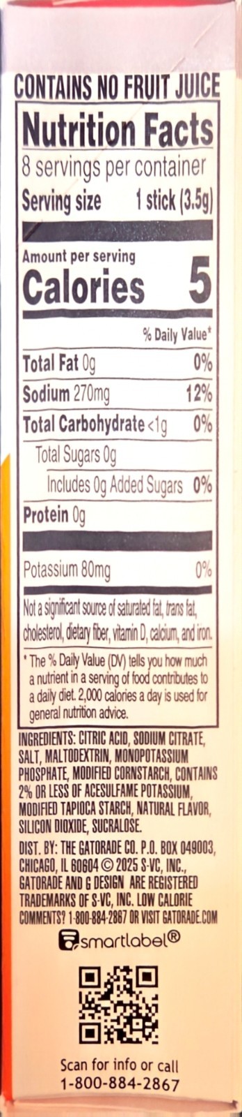 Gatorade Zero Advanced Zero Sugar Hydration Powder Drink Mix Sticks, 8 Packs gallery
