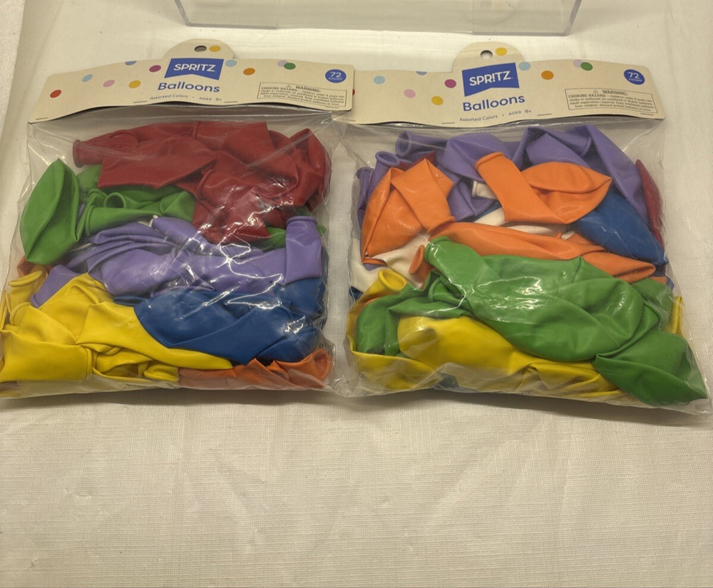 2 X SPRITZ Assorted Colors Round Balloons 72ct. 12in/30cm (B40