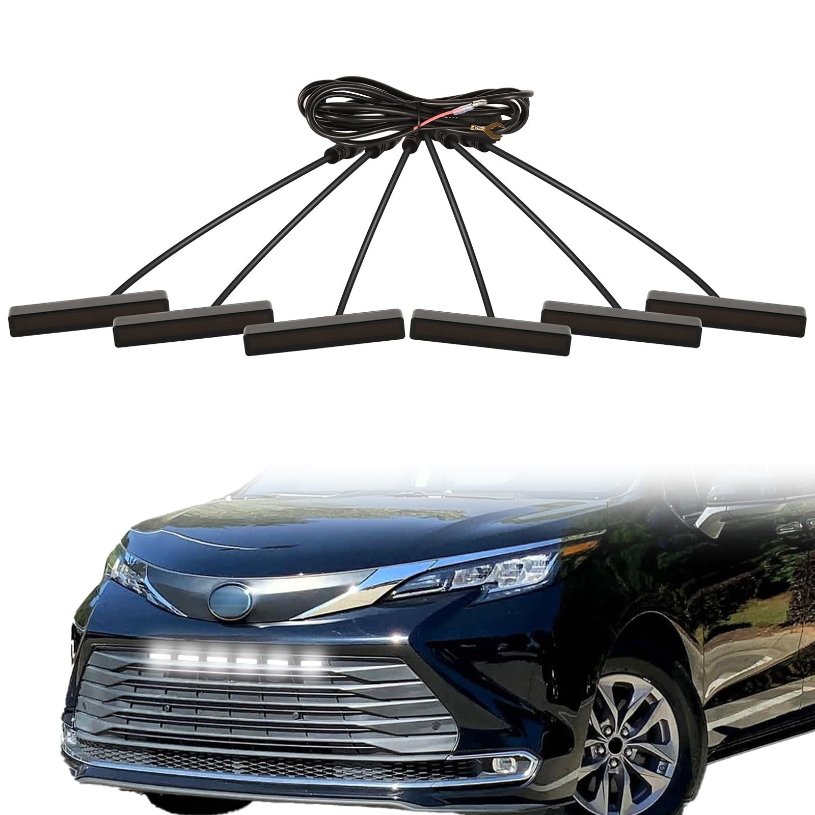Led Grille Grill Lights Fit For Toyota Sienna Odyssey 2021 2022 2023 2025 202... gallery