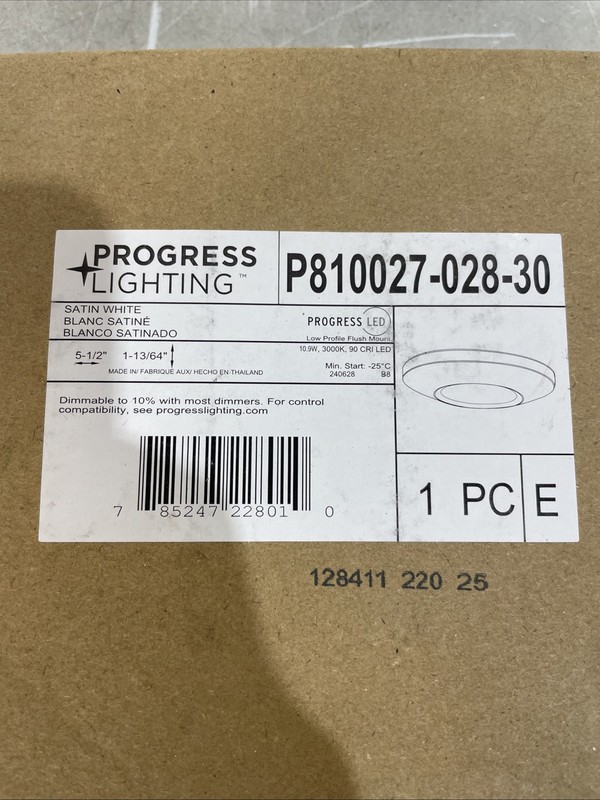 Progress Lighting 5-1/2" Emblem Collection Surface Mount LED, Aluminum in White gallery