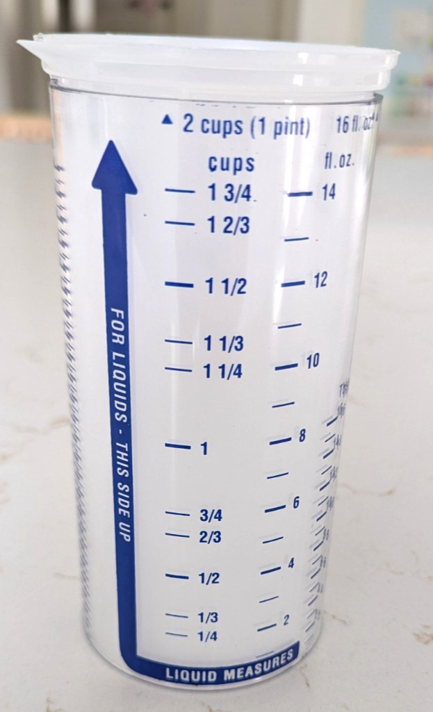 New Pampered Chef Measure All Cup Adjustable Plunger Design, 2 Cup Capacity 2225 gallery