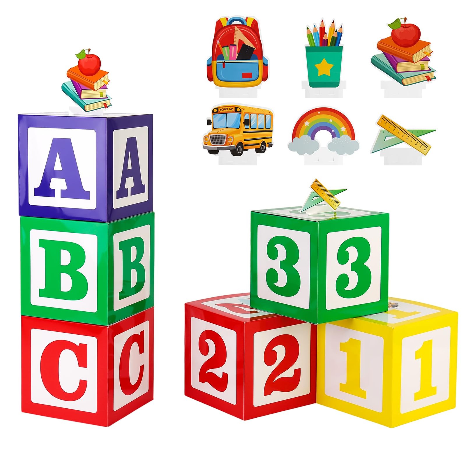 6 Pcs ABC 123 Decorations 30 x 30 cm Alphabet ABC 123 Balloon Box Friend Street gallery
