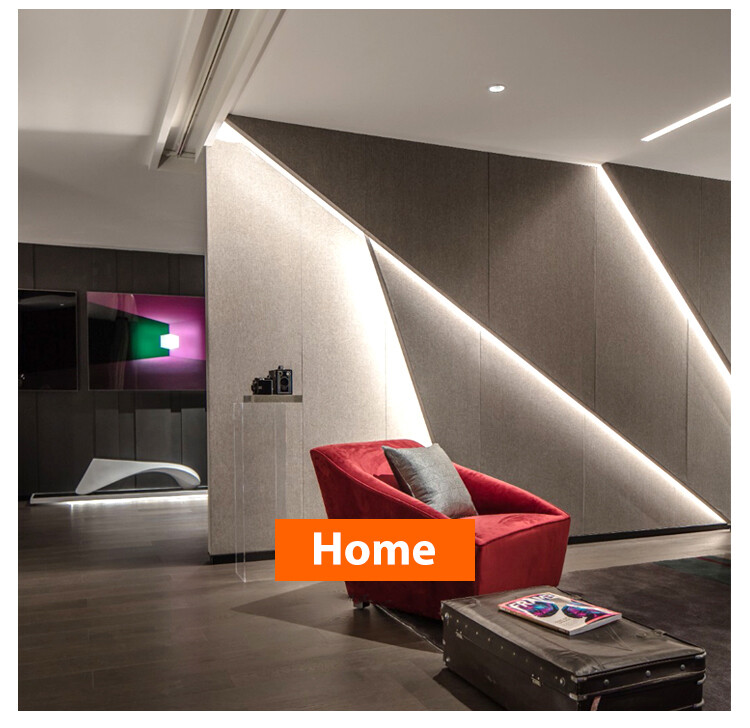 50*20mm LED Strip U Channel Diffuser Surface Mounted Tape Light Aluminum Track gallery