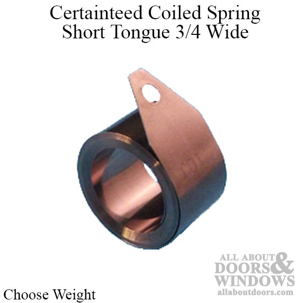 Constant Force Coiled Spring Balance 3/4" Wide Short Tongue - Choose Weight