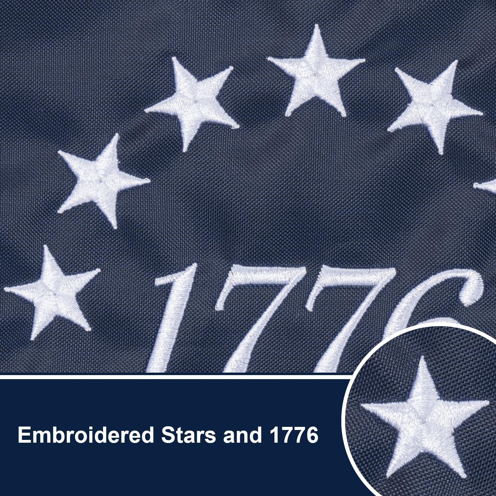13 Star American Flag 12x18 Inch Embroidered Nylon Boat USA 250th Anniversary gallery