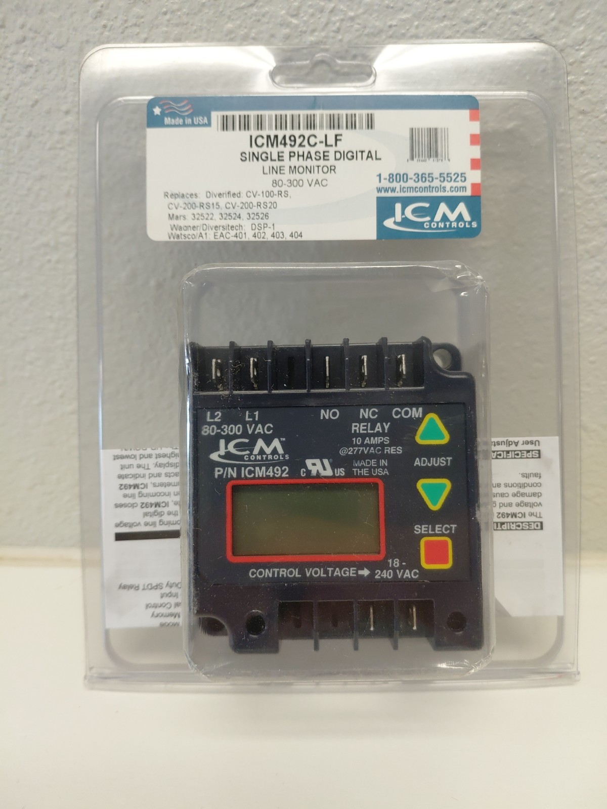 ICM Controls ICM492C-LF Digital Single-Phase Line Voltage Monitor Fully Programm gallery