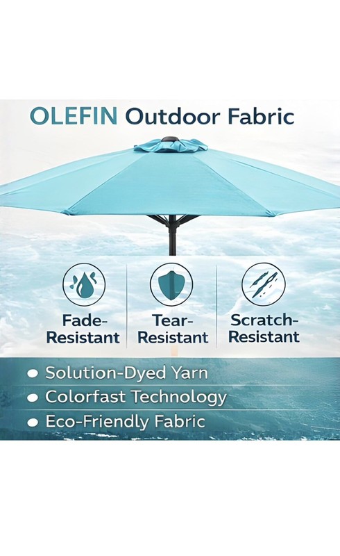 9ft Umbrella Replacement Canopy 8 Ribs, UV & Fade Resistance OLEFIN Fabric gallery