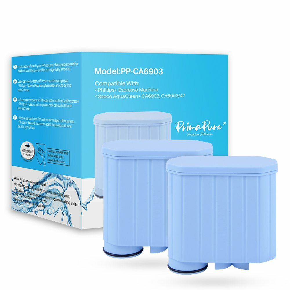2-Pack PrimaPure Coffee Machine Water Filter For Saeco AquaClean CA6903 gallery