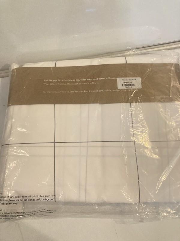 BROOKLINEN FULL SIZE Core Sheet Set Cotton BEDDING NEW 4 Piece NEW IN PACKAGE gallery