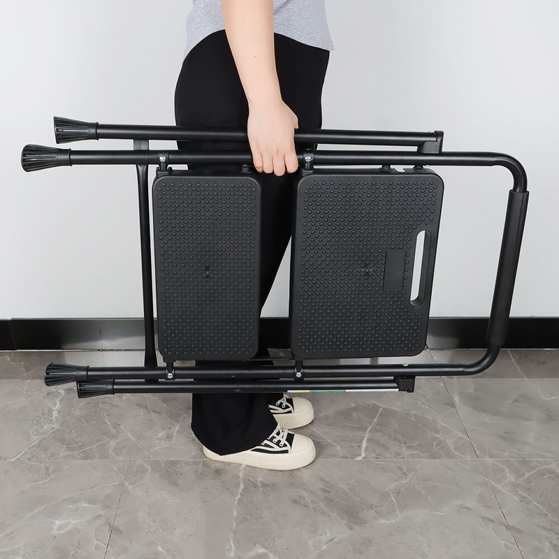 2 Step Folding Stool with Plastic Wide Anti-Slip Sturdy Steel Ladder gallery