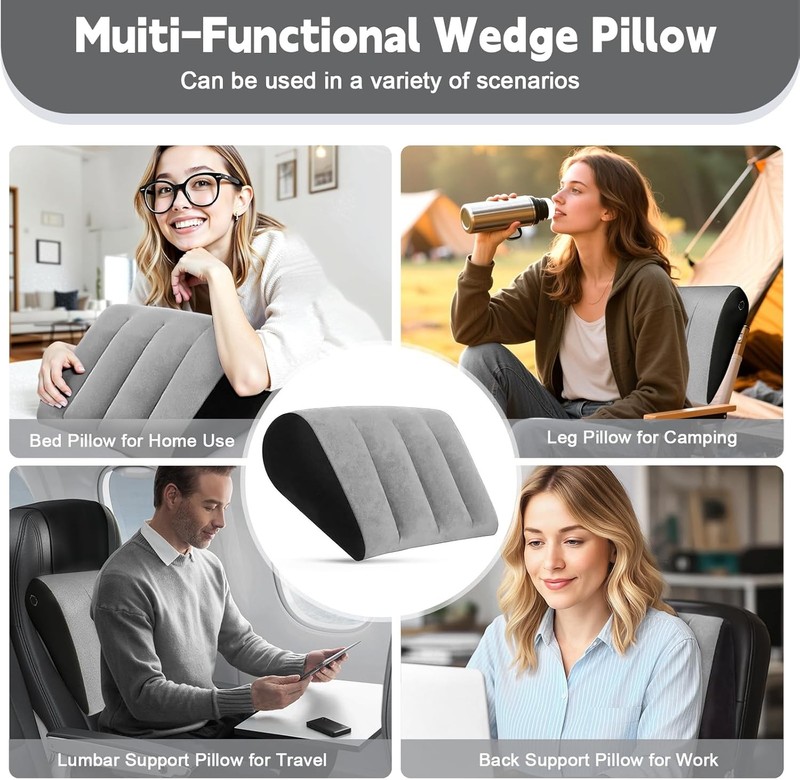Elevating Pillow with Sleep Mask, Bed gallery