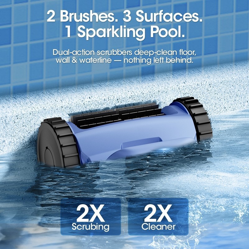 Seauto Pool Cleaner SAT20PRO, 3H Cordless Robotic Pool Vacuum for Inground Pools gallery