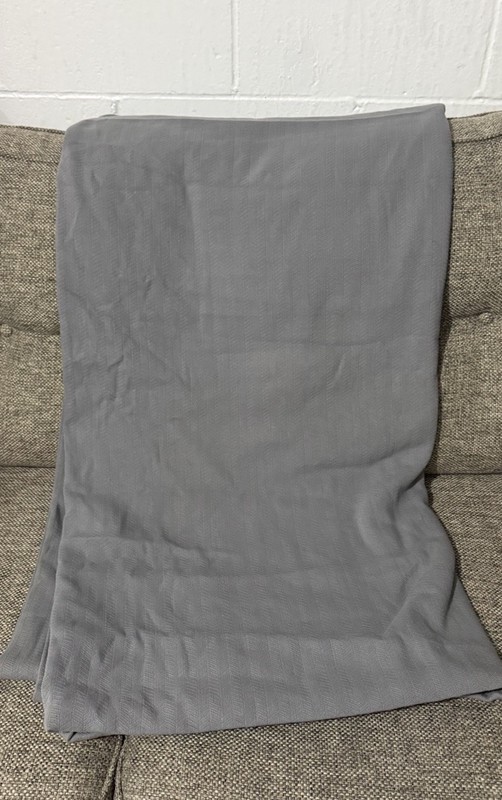 Cloud Scape Linen Cotton Herringbone Blanket Dark Grey gallery