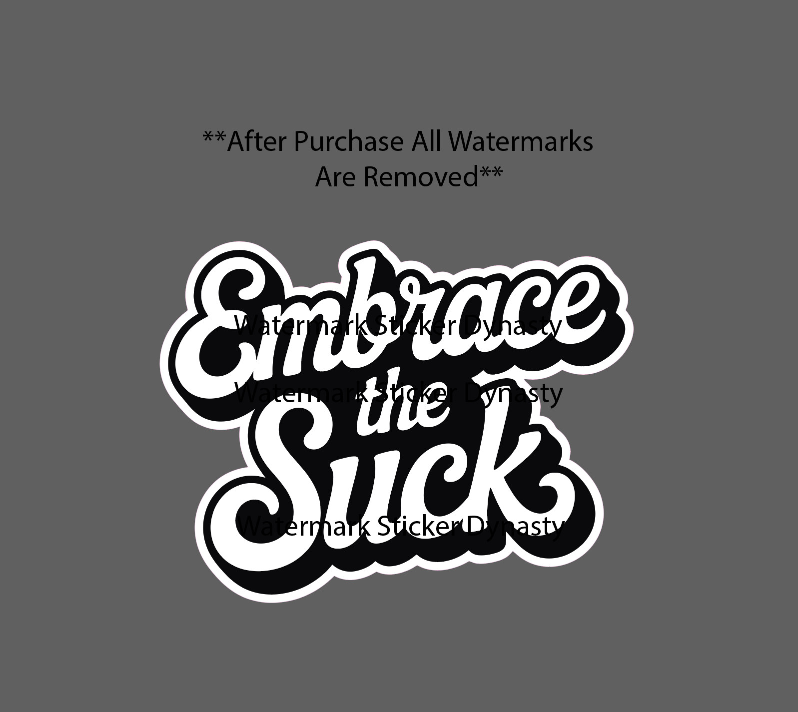 Embrace The Suck Sticker Waterproof Decal Quote Work Business Time Gift NEW gallery