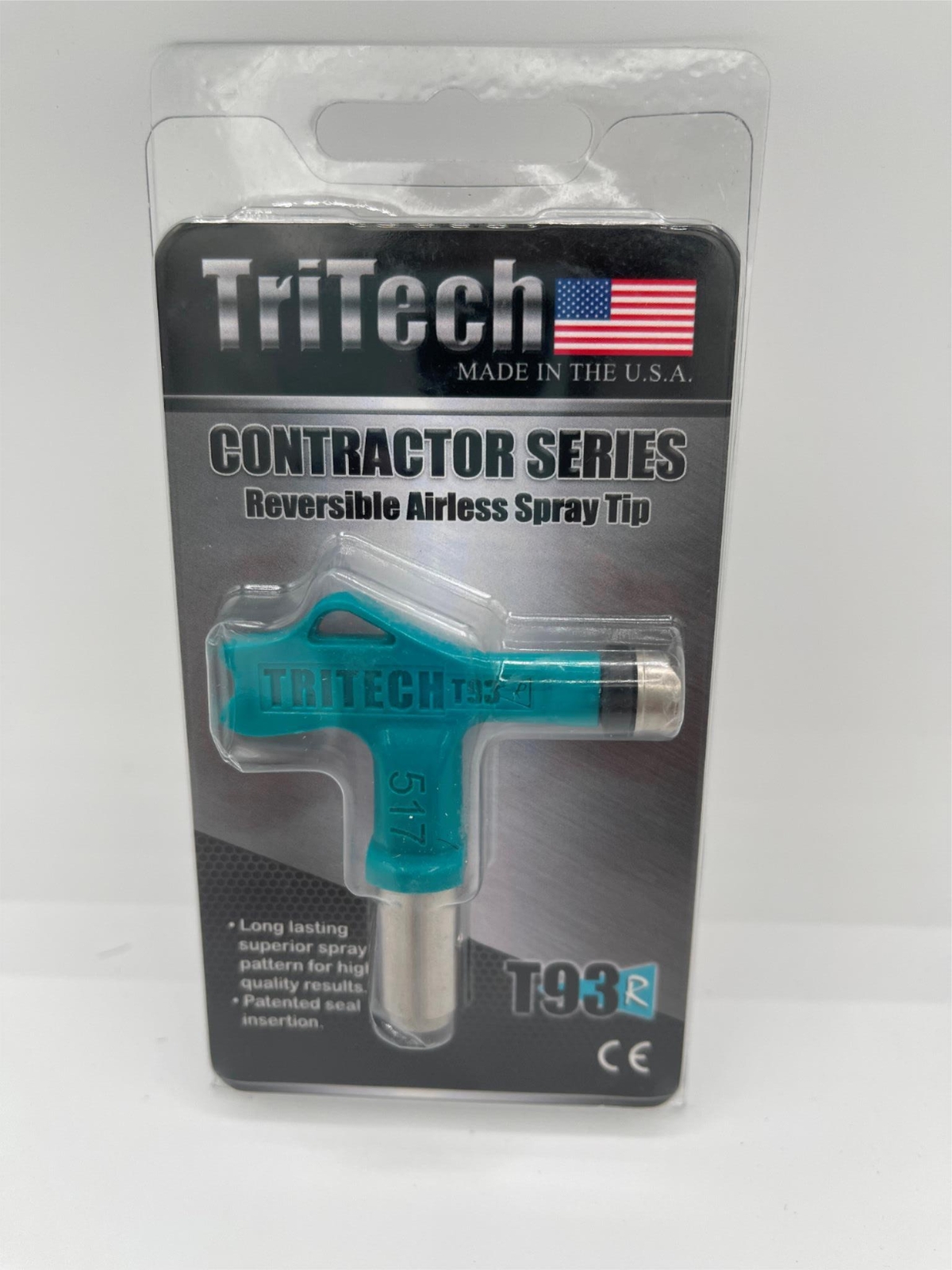 New, TriTech, 517, T93R, reversible airless spray tip, max pressure 5000 PSI gallery