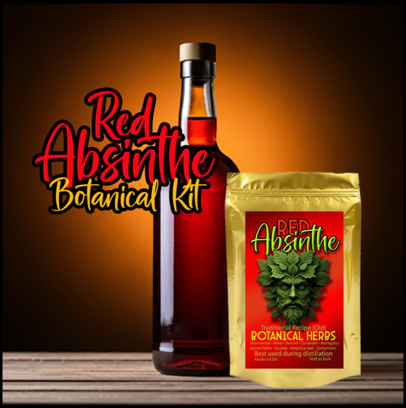 RED Absinthe Kit - Rare Botanical Herb Mix - Traditional Blend - EXOTICA - USA gallery