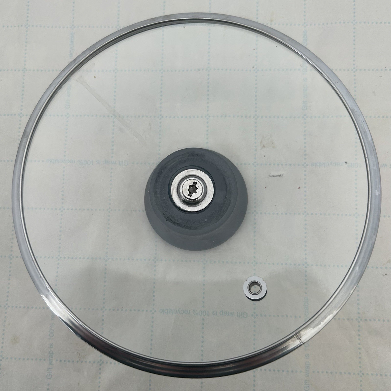 T-Fal Tempered Glass Lid 5.5" Vented Black Plastic Knob Pan Lid Replacement gallery