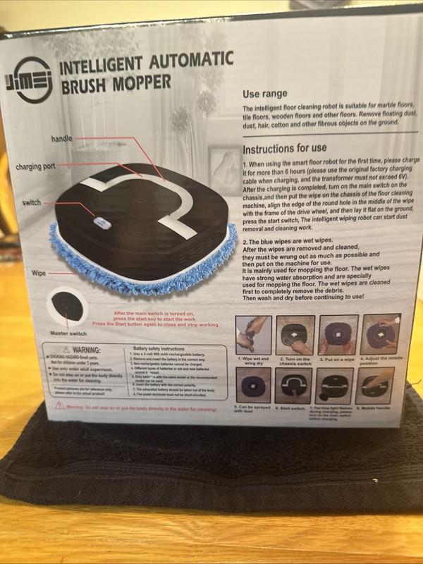Intelligent Automatic Brush Mop Cleaner With USB Charging & Quiet Design 120min gallery
