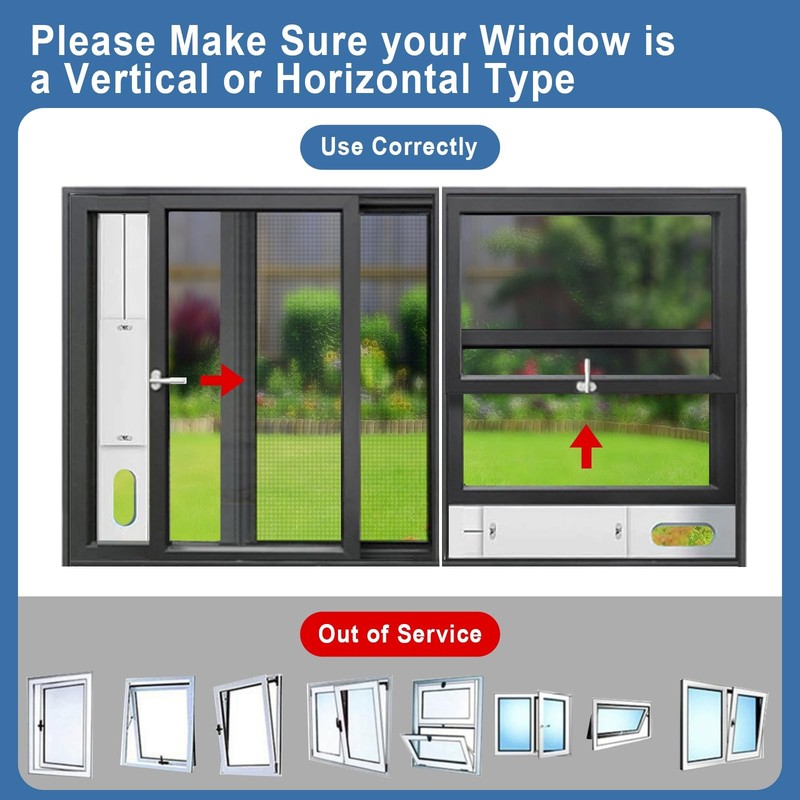 Portable AC Window Vent Kit - Adjustable Sliding Plate 59 Exhaust Hose gallery