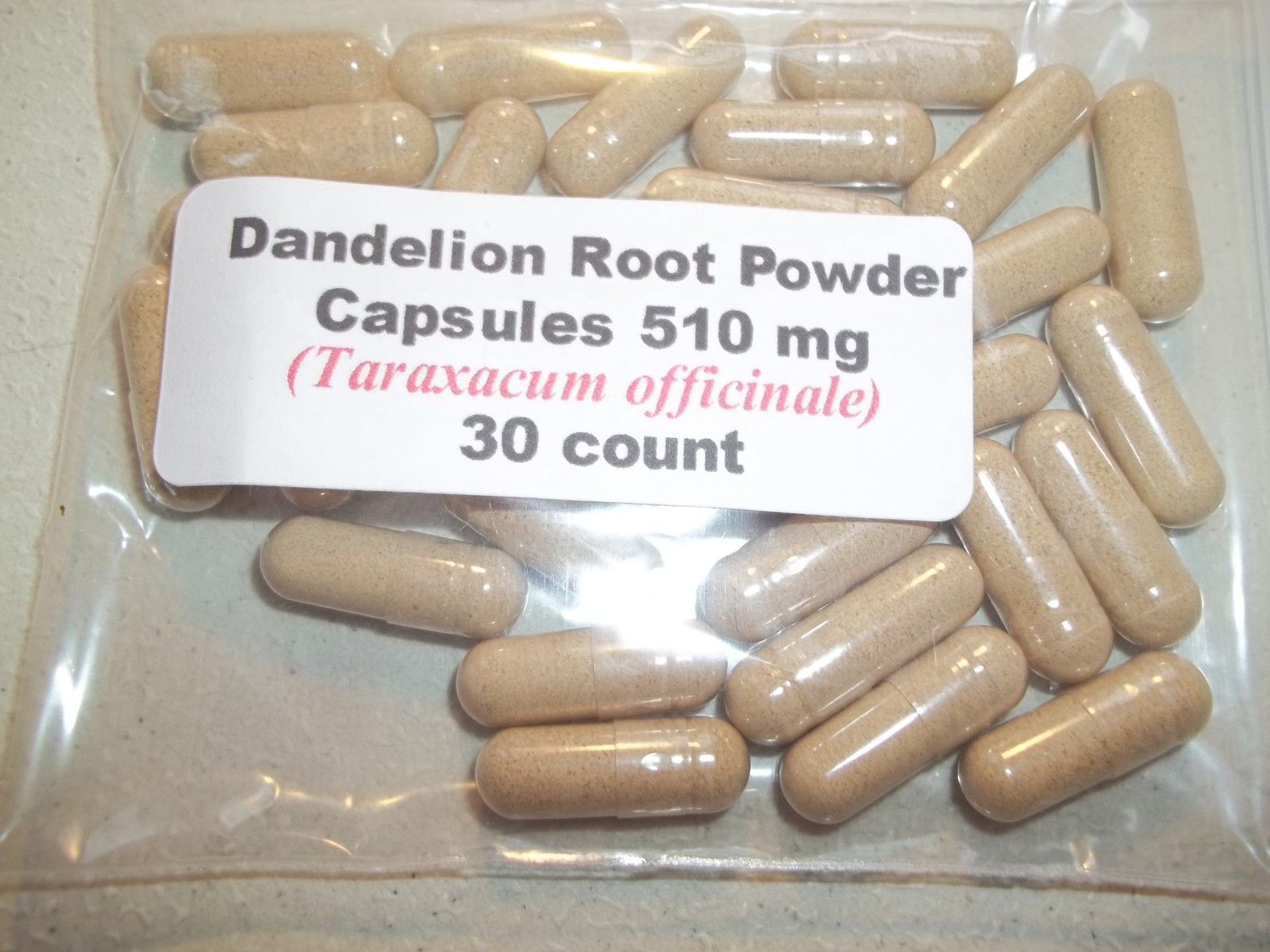 Dandelion Root Powder Capsules (Taraxacum officinale) 510 mg - 30 Count gallery