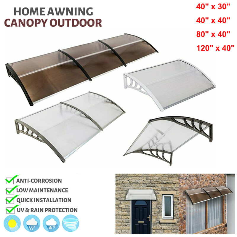 40"/80"/120" Window & Door Canopy Awning, Outdoor Patio Front Door Cover gallery
