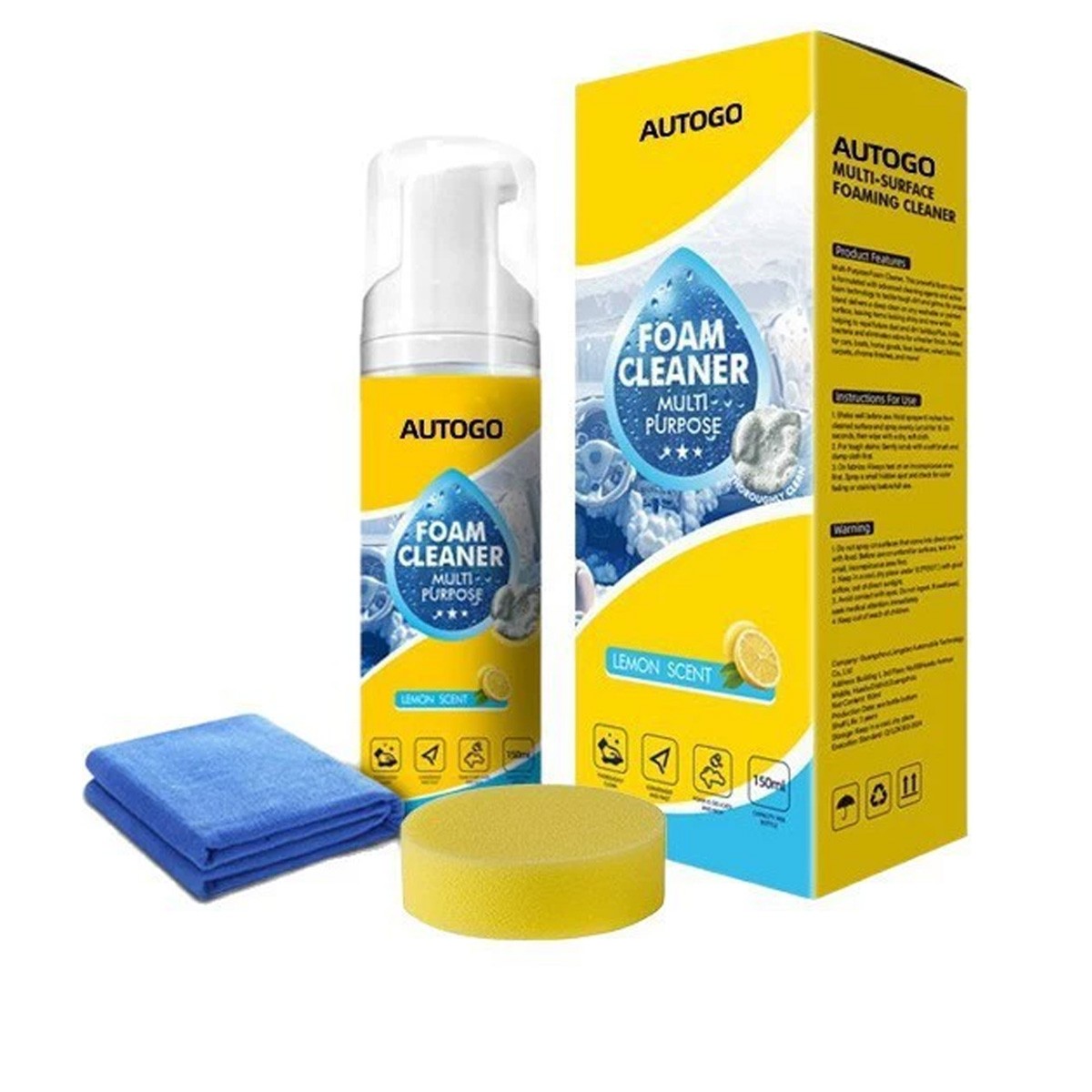 150ml Auto Go Foam Cleaner – Deep Cleaning Foam For Car Interior, Kitchen GreaCW gallery