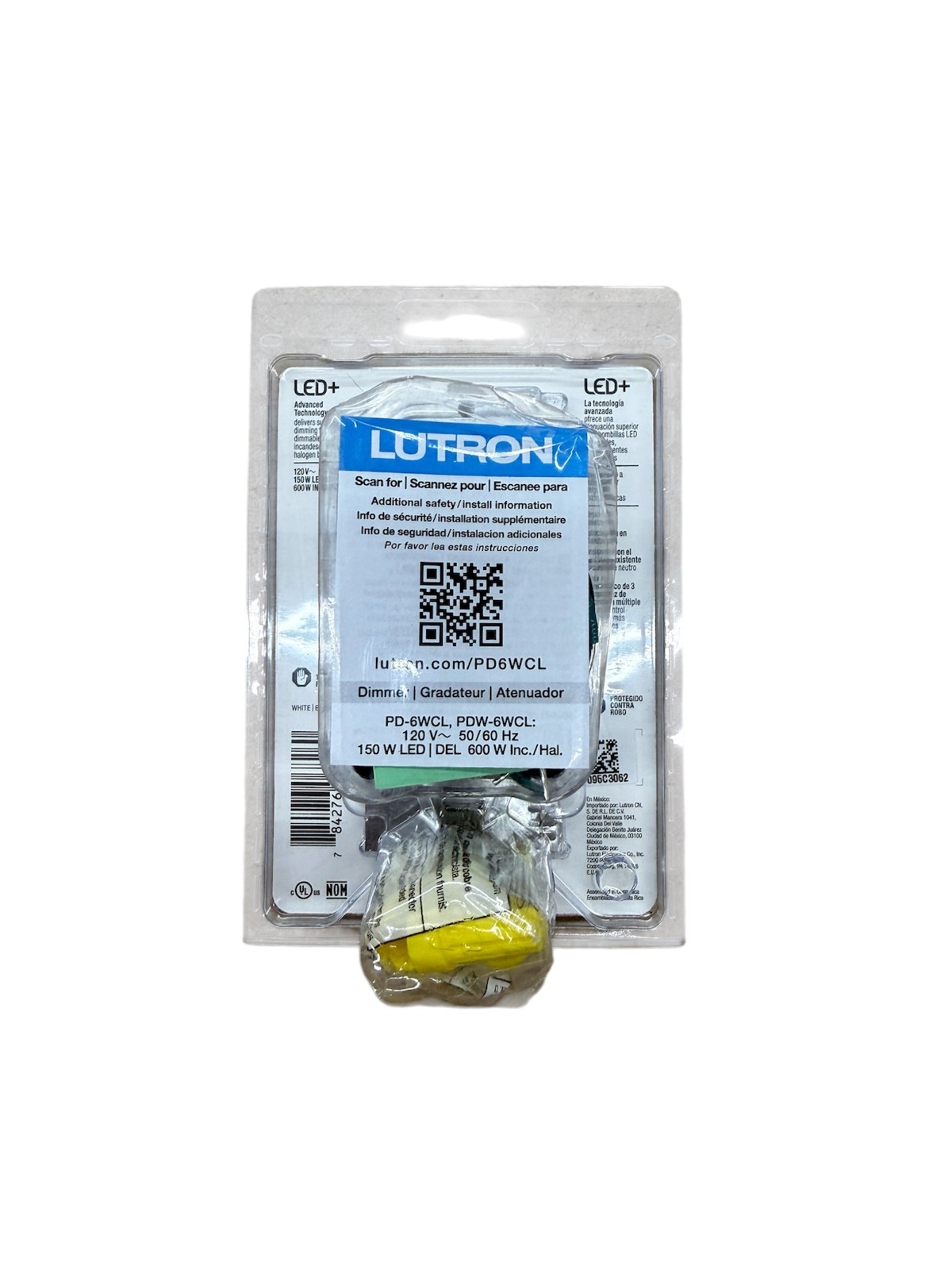 5 PCS Lutron Caseta Wireless Smart Dimmer Switch PD-6WCL-WH-R White 150W gallery