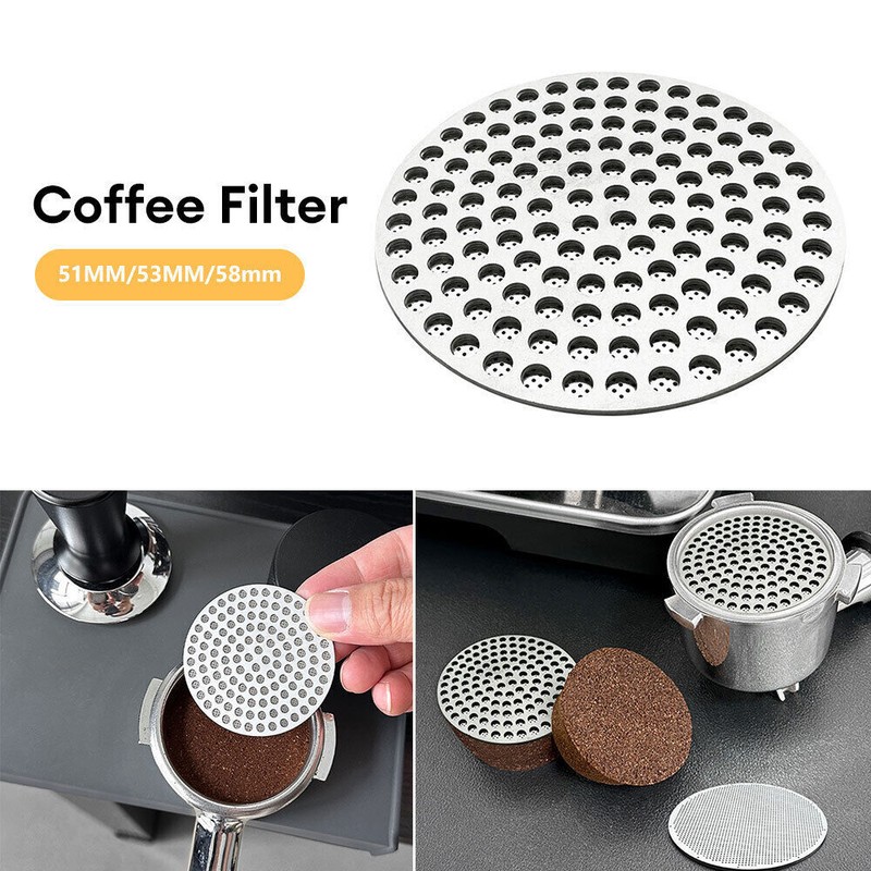 2Pcs Reusable Coffee Filter for Espresso Machine Barista Accessories 51/53/58mm gallery