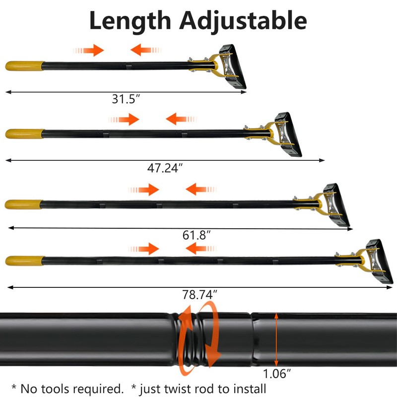 47-79 inch Adjustable Weeding Loop Stirrup Hoe - Outdoor Long Handle Garden Tool gallery