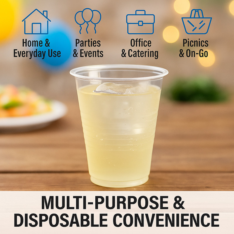 Metro Source 9 oz Clear Plastic Cups 960 Count Bulk | Durable Disposable PP Cups gallery