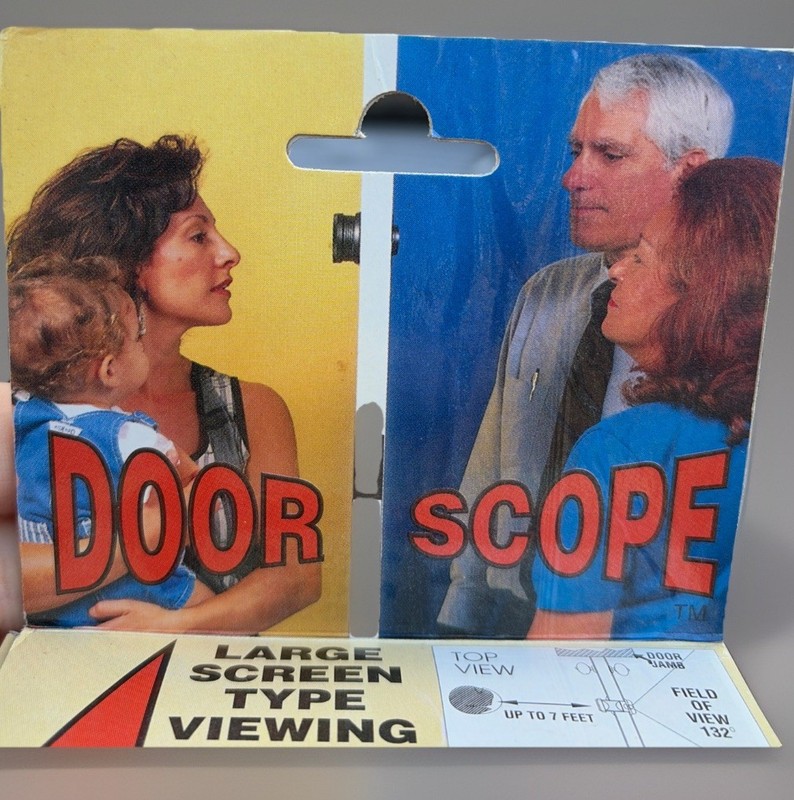 Door Scope Security Viewing System Special Lenses Clear Images NEW In Box VTG gallery